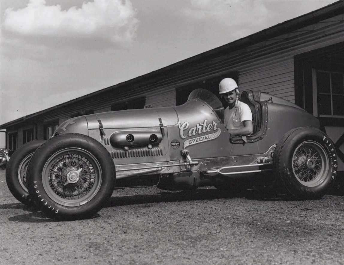 Bob Sweikert sits in his Carter Special