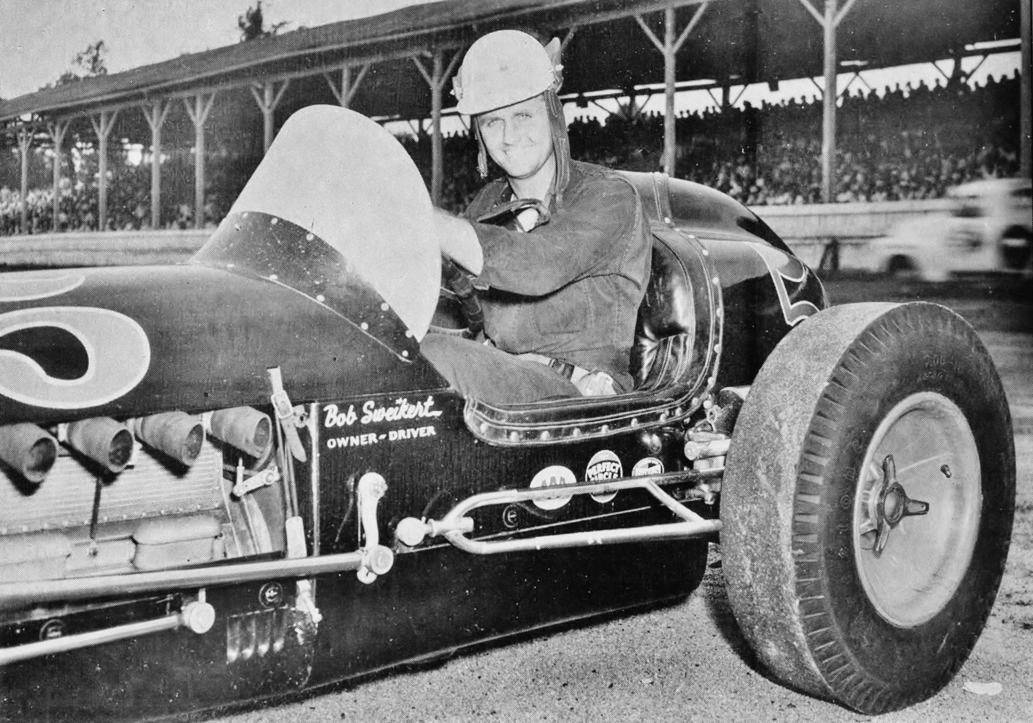 Sweikert in his 1955 Sprint Car